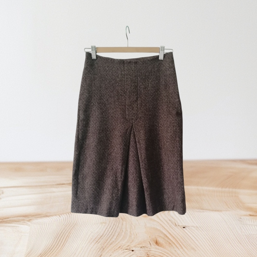 Tara Jarmon Dark Brown A-Line Skirt